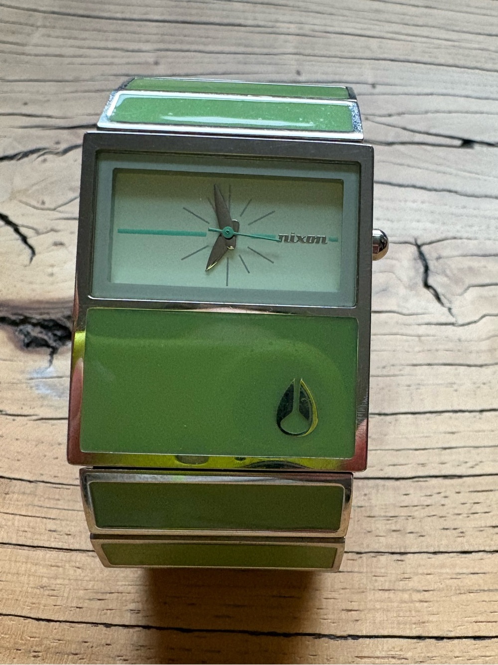 Nixon The Chalet Mint Green Panel Stainless Bracelet Watch